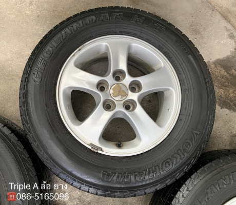 ล้อแม็ก 5รู114 Mitsu Triton ขอบ 15 พร้อมยาง 215-70-15 Yokohama ปี 16 ล้อแม็ก 5รู114 Mitsu Triton ขอบ 15 พร้อมยาง 215-70-15 Yokohama ปี 16