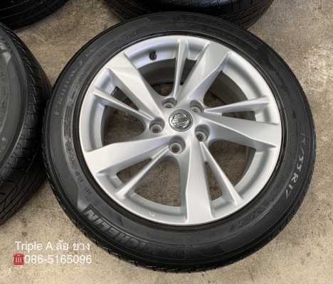 ล้อแม็ก Nissan Teana ขอบ17 แถมยาง 215-55-17 Michelin ปลายปี 13 แม็กสภาพดี ล้อแม็ก Nissan Teana ขอบ17 แถมยาง 215-55-17 Michelin ปลายปี 13 แม็กสภาพดี