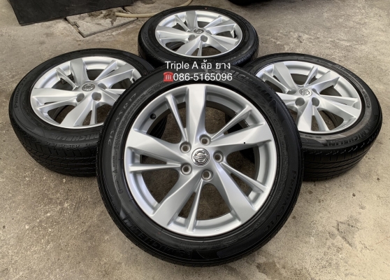 ล้อแม็ก Nissan Teana ขอบ17 แถมยาง 215-55-17 Michelin ปลายปี 13 แม็กสภาพดี