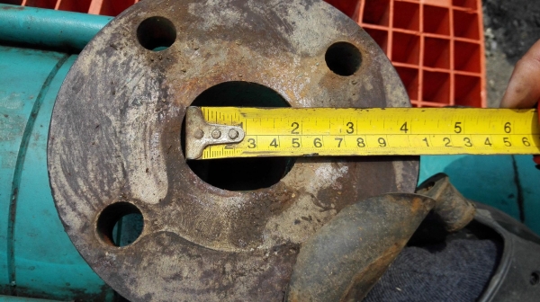 หัวปั้มน้ำแรงดันสูงมัลติสเตส 10 ใบพัดของใหม่ KIRLOSKAR Multi-Stage Pump ท่อ 2.5&rdquo;- 2&rdquo; แบบ 10 ใบพัด H : 255 m / Flow : 13.89 l/s