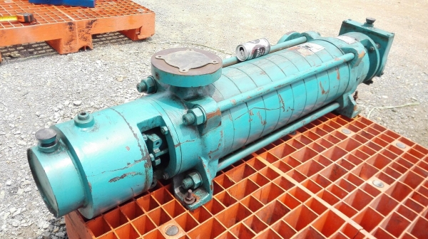 หัวปั้มน้ำแรงดันสูงมัลติสเตส 10 ใบพัดของใหม่ KIRLOSKAR Multi-Stage Pump ท่อ 2.5&rdquo;- 2&rdquo; แบบ 10 ใบพัด H : 255 m / Flow : 13.89 l/s