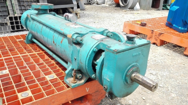 หัวปั้มน้ำแรงดันสูงมัลติสเตส 10 ใบพัดของใหม่ KIRLOSKAR Multi-Stage Pump ท่อ 2.5&rdquo;- 2&rdquo; แบบ 10 ใบพัด H : 255 m / Flow : 13.89 l/s