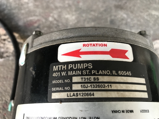 ขายปั๊มน้ำสแตนเลส 316L MTH pumps 1/3HP. 220V ไฟบ้าน made in USA. สภาพสวยมาก ใช้ในงานน้ำร้อน น้ำมัน อุตสาหกรรมอาหาร พร้อมใช้งาน