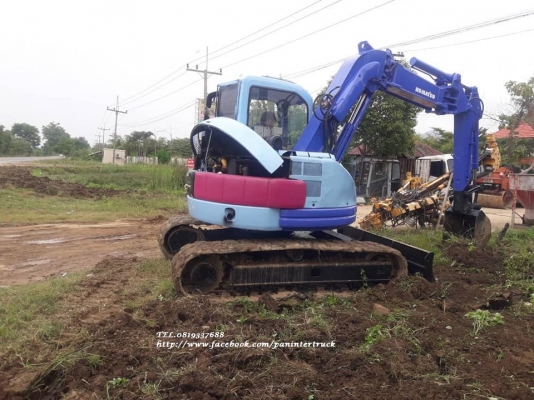 FROM JAPANรถขุดKOMATSU PC75UU-2 ,คอนโทรลน้ำมัน ,ปั๊มนิ้ว ,มีตู้/ มีเก๋ง ,ปรับสภาพ ขัดล้าง -ทำสี ,มีเอกสารแจ้งจำหน่าย