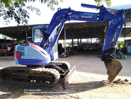 FROM JAPANรถขุดKOMATSU PC75UU-2 ,คอนโทรลน้ำมัน ,ปั๊มนิ้ว ,มีตู้/ มีเก๋ง ,ปรับสภาพ ขัดล้าง -ทำสี ,มีเอกสารแจ้งจำหน่าย