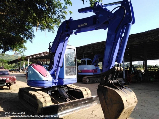 FROM JAPANรถขุดKOMATSU PC75UU-2 ,คอนโทรลน้ำมัน ,ปั๊มนิ้ว ,มีตู้/ มีเก๋ง ,ปรับสภาพ ขัดล้าง -ทำสี ,มีเอกสารแจ้งจำหน่าย