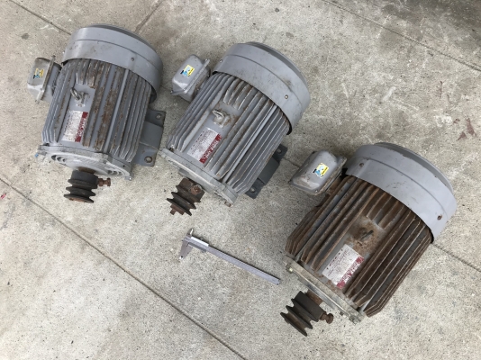 ( เหลือ 2ตัวครับ )ขายมอเตอร์ไฟฟ้า Mitsubishi 5HP. 1450rpm. 220V SCL-KR ไฟบ้าน(หายากมาก) สภาพสวยเดิมๆ หมุนนิ่ม พร้อมใช้งาน มี 3ตัวครับ