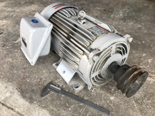 ขายมอเตอร์ไฟฟ้า Mitsubishi 10HP. 1450rpm. 220V SCL-KR ไฟบ้าน(หายากมาก) สภาพสวยเดิมๆ หมุนนิ่ม พร้อมใช้งาน