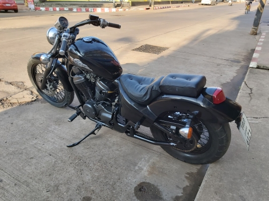 ขาย HONDA STEED400 SUPER BLACK เดิมๆ แต่งสวยๆ เก็บงานสีใหม่ทั้งคัน แฮนด์แต่ง ทะเบียนพร้อมโอนไม่ขาดต่