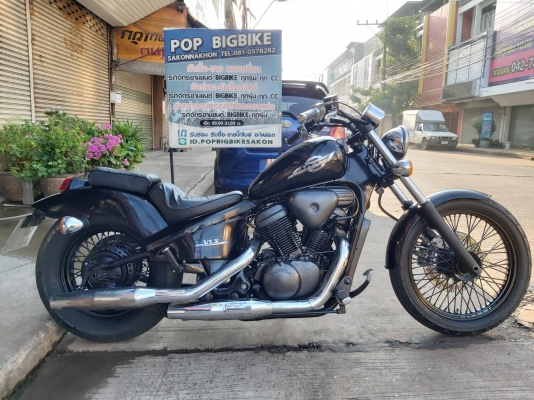 ขาย HONDA STEED400 SUPER BLACK เดิมๆ แต่งสวยๆ เก็บงานสีใหม่ทั้งคัน แฮนด์แต่ง ทะเบียนพร้อมโอนไม่ขาดต่