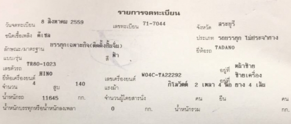 รถเครน TADANO ขนาด 8 ตัน 140 แรงม้า จดทะเบียนปี 2559 รถเครน TADANO ขนาด 8 ตัน 140 แรงม้า จดทะเบียนปี 2559