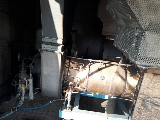 ขาย เครื่องปั๊มลม เป่าลมร้อน hot air โรงงานอุตสาหกรรม มีโบเวอร์ เป่าลมในตัว ใช้น้ำมันก๊าซ เป็นเชื้อเพลิง แบบเครื่องเจ๊ต ท่อส่ง 3 ท่อ พร้อมใช้