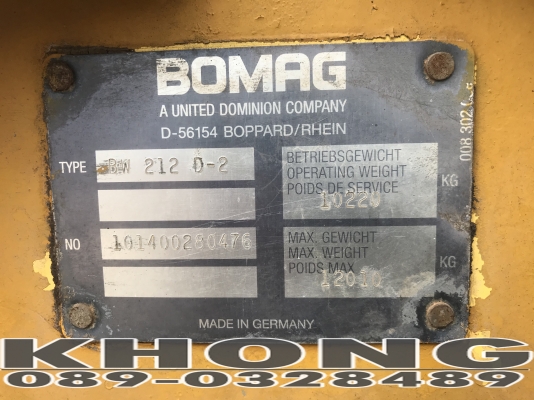 ขายด่วน รถบด10ตัน BOMAG BW 212 รุ่น2 เครื่องเดิม ระบบปั้มเดิมหมด รถสวยพร้อมใช้งาน เอกสารซื้อขาย  เพียง 450000 บาท ขายด่วน รถบด10ตัน BOMAG BW 212 รุ่น2 เครื่องเดิม ระบบปั้มเดิมหมด รถสวยพร้อมใช้งาน เอกสารซื้อขาย  เพียง 450000 บาท