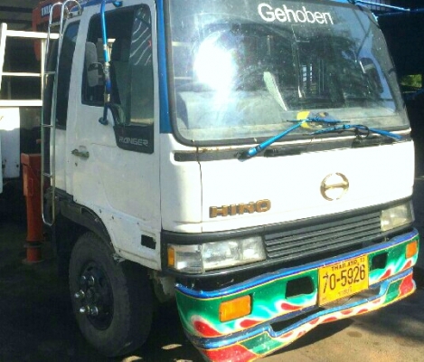 หกล้อ ฮีโน่ FD3H HO7C185โบว์ ติดเครน UNIC 3ตัน 3ปอก กะบะยาว5ม.เครืองดี แคชชีสวย รถสภาพดีใช้งานประจำ ทะเบียน ม.79 หกล้อ ฮีโน่ FD3H HO7C185โบว์ ติดเครน UNIC 3ตัน 3ปอก กะบะยาว5ม.เครืองดี แคชชีสวย รถสภาพดีใช้งานประจำ ทะเบียน ม.79