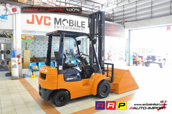 ขายรถโฟล์คลิฟท์มือสอง TOYOTA รุ่น 7FD15-24316 นำเข้าจากประเทศญี่ปุ่น 100\% ไม่เคยใช้งานในไทย