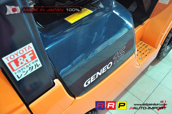 ขายรถโฟล์คลิฟท์มือสอง TOYOTA รุ่น 7FD15-24316 นำเข้าจากประเทศญี่ปุ่น 100\% ไม่เคยใช้งานในไทย