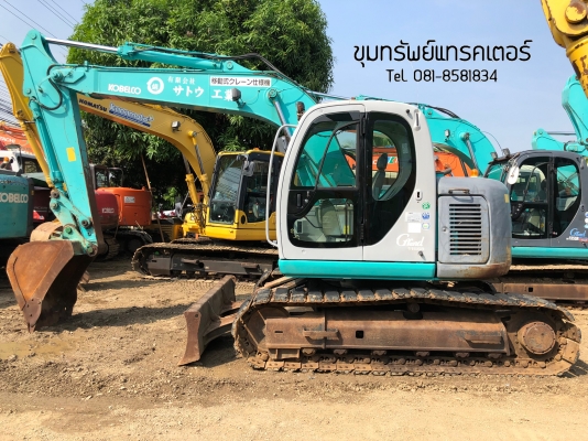 Kobelco โกเบ SK115SR รถสวย มาพร้อมผานดัน แทรคเหล็ก+ก่อนยาง นำเข้าเองจากญี่ปุ่น โทร 081-8581834