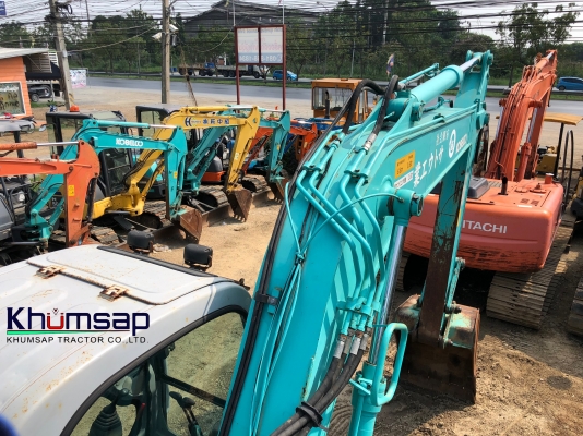 Kobelco โกเบ SK115SR รถสวย มาพร้อมผานดัน แทรคเหล็ก+ก่อนยาง นำเข้าเองจากญี่ปุ่น โทร 081-8581834