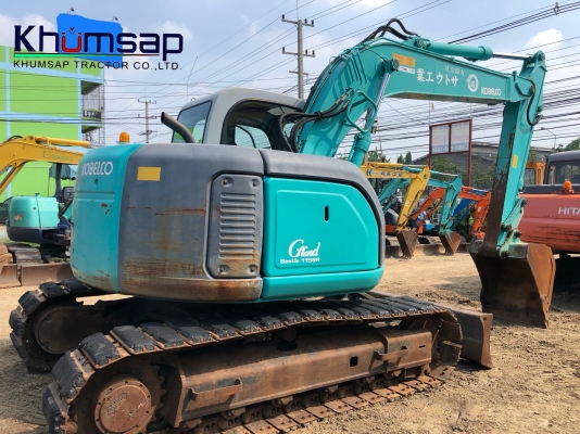 Kobelco โกเบ SK115SR รถสวย มาพร้อมผานดัน แทรคเหล็ก+ก่อนยาง นำเข้าเองจากญี่ปุ่น โทร 081-8581834