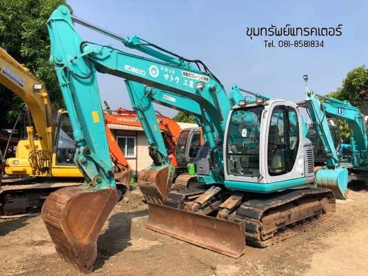 Kobelco โกเบ SK115SR รถสวย มาพร้อมผานดัน แทรคเหล็ก+ก่อนยาง นำเข้าเองจากญี่ปุ่น โทร 081-8581834