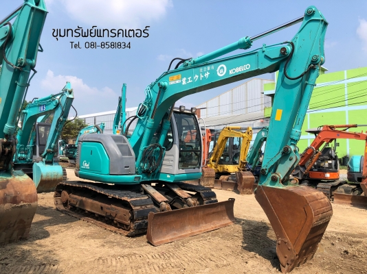 Kobelco โกเบ SK115SR รถสวย มาพร้อมผานดัน แทรคเหล็ก+ก่อนยาง นำเข้าเองจากญี่ปุ่น โทร 081-8581834