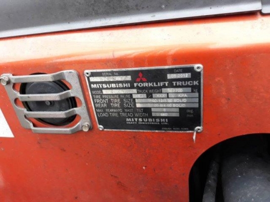 Mitsubishi FD25NT ปี2012 ฟอร์คลิฟต์ 2.5 ตัน ดีเซล โทร. 080-6565422 (หนิง)