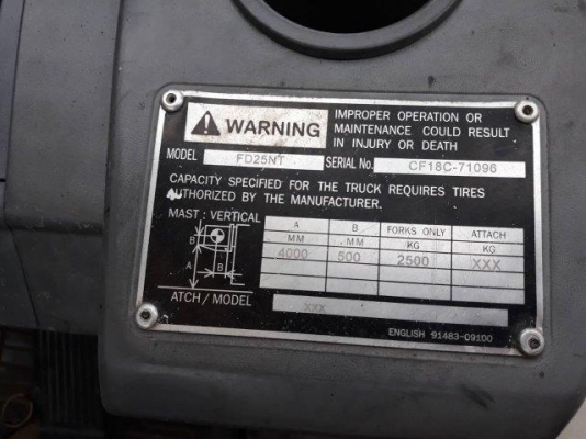 Mitsubishi FD25NT ปี2012 ฟอร์คลิฟต์ 2.5 ตัน ดีเซล โทร. 080-6565422 (หนิง)