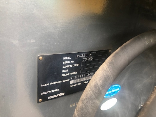 รถตักล้อยาง Komatsu WA320-6 รถเก่านอก สภาพกิ๊บ สวยพร้อมใช้