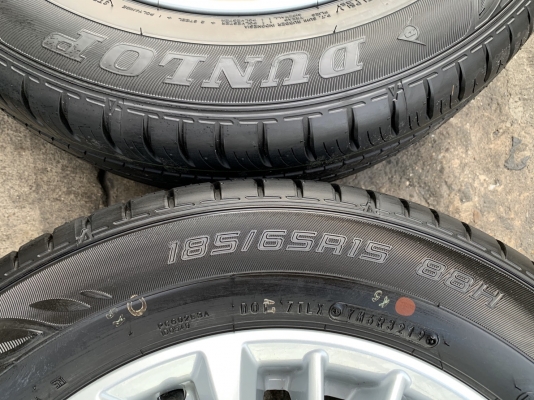 ล้อแม็กป้ายแดง Suzuki Ertiga ขอบ 15 พร้อมยางใหม่ป้ายแดง 185-65-15 Dunlop ปี 19 สวยๆ