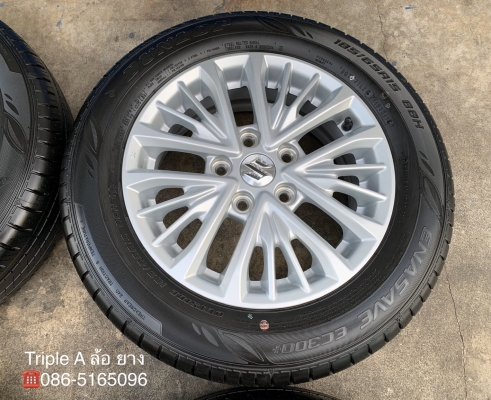 ล้อแม็กป้ายแดง Suzuki Ertiga ขอบ 15 พร้อมยางใหม่ป้ายแดง 185-65-15 Dunlop ปี 19 สวยๆ ล้อแม็กป้ายแดง Suzuki Ertiga ขอบ 15 พร้อมยางใหม่ป้ายแดง 185-65-15 Dunlop ปี 19 สวยๆ