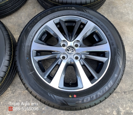 ล้อแม็กป้ายแดง Toyota Yaris Ativ ขอบ 15 สีเทาหน้าเงา พร้อมยางใหม่ป้ายแดง 185-60-15 Dunlop ปี 19 ใหม่ยกห้าง