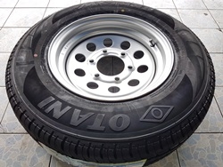 ขายกะทะผ่า 6รู139 ขอบ14 ( ล้อใหม่ ) พร้อมยางใหม่ OTANI 205/75/14 ปี19 ผ้าใบ 8 ชั้น