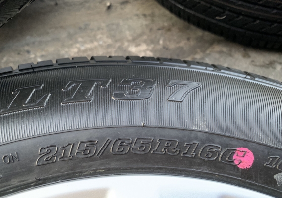 ล้อแม็ก 5รู114 Toyota (ลาย 10 ก้าน) ขอบ 16 พร้อมยางใหม่ป้ายแดง 215-65-16 Dunlop ปี 19 สวยกริ๊บ