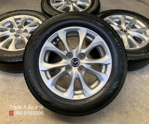 ล้อแม็ก Mazda 2 ขอบ 15 สีบอร์น พร้อมยาง 185-65-15 Dunlop ปี 16 ล้อแม็ก Mazda 2 ขอบ 15 สีบอร์น พร้อมยาง 185-65-15 Dunlop ปี 16