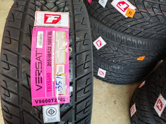 VERSATYPE TRX6000 265/40R22 ยางใหม่ปี18 เส้นละ 3,500 บาท VERSATYPE TRX6000 265/40R22 ยางใหม่ปี18 เส้นละ 3,500 บาท