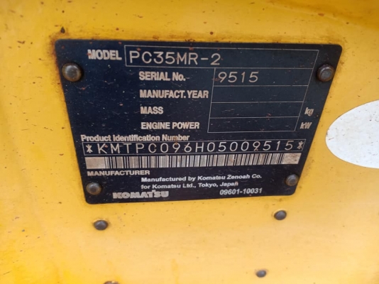 ขาย.KOMATSU PC35MR-2. เก่านอกแท้  สภาพสวย  เดิมๆๆ  เครื่องปั๊มแห้ง พร้อมใช้ โทร 089-3818694จ๊อย