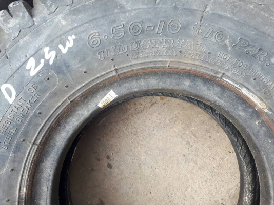 ขาย ยาง สำหรับรถยก โฟล์คลิฟต์ ขอบ 6.50-10 ราคาเส้นละ 2,500 บาท