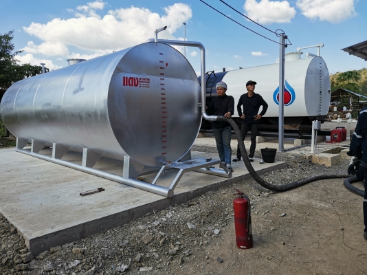 ขายถังน้ำมัน20000ลิตรเหล็กหนา3ม.ถังใหม่ผลิตเองราคา50000บาท