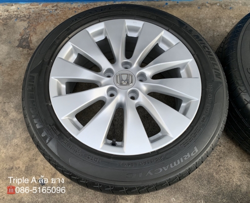 ล้อแม็ก Honda Accord G9 ขอบ 17 พร้อมยาง 215-55-17 Michelin ปลายปี 15 สวย สภาพดี