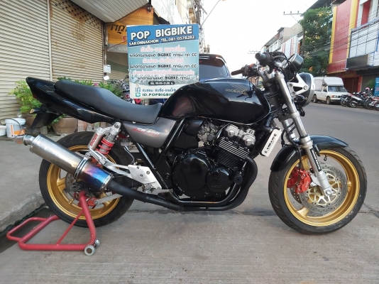ขาย HONDA CB400 TECH1 ปี2001 เดิมๆ สีสวย มีท่อแต่ง กันล้ม แฮนด์บาร์ ยางใหม่หน้าหลัง อินวอยส์ สรรพสาม