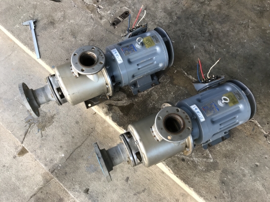 ขายปั๊มน้ำหอยโข่งหัวสแตนเลส รุ่นมีระบบล่อน้ำในตัว Ebara 7.5HP. 380V 3สาย(เก่าญี่ปุ่น) made in Japan ขนาดเข้า 2.5นิ้ว ออก 2.5นิ้ว สภาพสวยใหม่มาก หมุนนิ่ม พร้อมใช้งาน มี 2ตัวครับ ขายปั๊มน้ำหอยโข่งหัวสแตนเลส รุ่นมีระบบล่อน้ำในตัว Ebara 7.5HP. 380V 3สาย(เก่าญี่ปุ่น) made in Japan ขนาดเข้า 2.5นิ้ว ออก 2.5นิ้ว สภาพสวยใหม่มาก หมุนนิ่ม พร้อมใช้งาน มี 2ตัวครับ