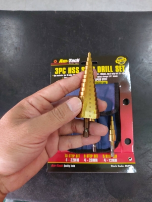 ดอกเจาะสว่าน ชุดดอกสว่าน ทรงเจดีย์ ดอกเจาะอเนกประสงค์ 3ขนาด 5สเต็ป 4-12MM 9เสต็ป4-20MM ดอกเจาะสว่าน ชุดดอกสว่าน ทรงเจดีย์ ดอกเจาะอเนกประสงค์ 3ขนาด 5สเต็ป 4-12MM 9เสต็ป4-20MM