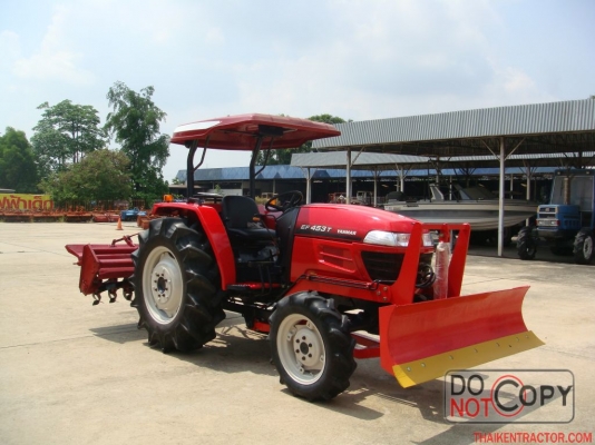รถไถยันม่าร์ 45 แรง ใบมีดันดินหน้า+ผานพรวน 6*22"+โรตารี่ 1.9ม.