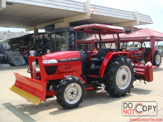 รถไถยันม่าร์ 45 แรง ใบมีดันดินหน้า+ผานพรวน 6*22"+โรตารี่ 1.9ม.