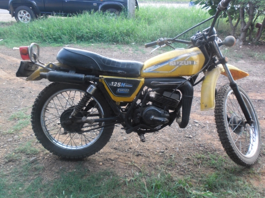 ขายรถมอไซค์วิบาก ts125nสภาพเดิม เก่ามีทะเบียนขี่ได้