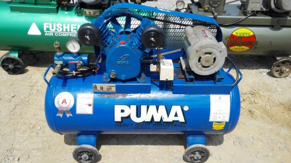 เครื่องปั้มลมไฟบ้านเข้าใหม่ 3 ตัว ไฟ 2 สาย 220V สภาพสวยพร้อมใช้ทุกตัว Puma 1/2 hp 64L Fuji2 hp 100L Fusheng 3 hp 155L