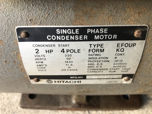 ขายมอเตอร์ไฟฟ้า Mitsubishi และ Hitachi 2HP. 1450RPM. 220V ไฟบ้าน สภาพสวยเดิมๆ หมุนนิ่ม รุ่นโครงเหล็กหล่อ แข็งแรง พร้อมใช้งาน