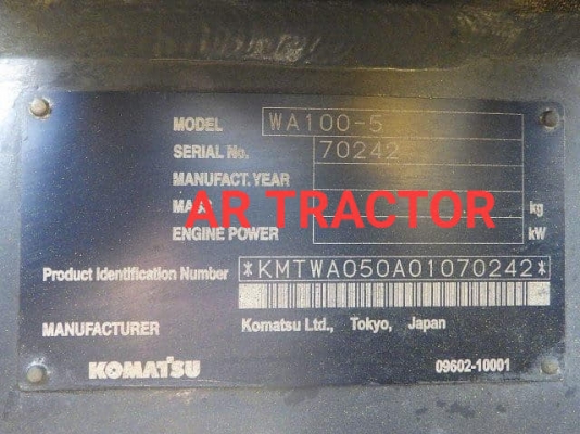 รถตัก KOMATSU WA100-5 นำเข้าจากญี่ปุ่น สวยจริง