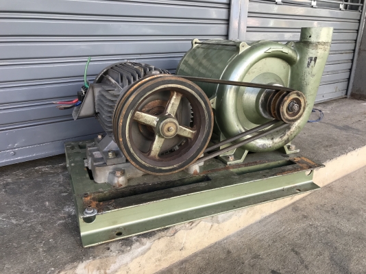 ขายชุดโบลเวอร์แรงดันสูงดูด-เป่าอากาศ Atomic 5HP. 220V(3สาย)พร้อมแปลงไฟครับ เก่าญี่ปุ่น made in Japan ขนาดท่อ 3นิ้ว สภาพสวย หมุนนิ่ม ลมแรงมาก พร้อมใช้งาน