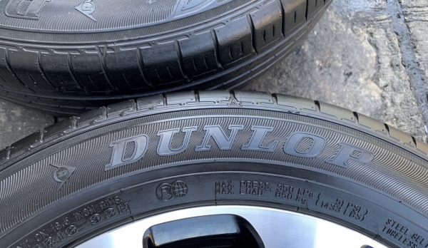 ล้อแม็ก Honda Civic FC ขอบ 16 สีดำหน้าเงา พร้อมยาง 215-55-16 Dunlop ปี 16 สภาพดี